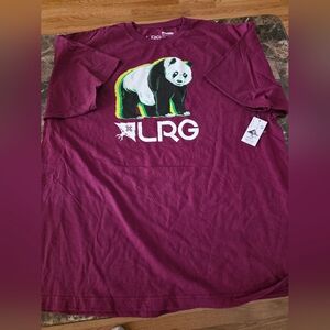 LRG Mens Panda Graphic Tee - Maroon. Lifted Research Group 2xl